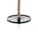 GLOBOSTAR® VELO 01185 Vintage Κρεμαστό Φωτιστικό Οροφής με Ντουί 1 x E27 AC 220-240V IP20 - Μαύρο & Μπεζ - Μ30 x Π30 x Υ12cm - Image 6