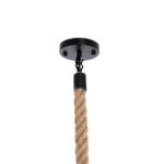 GLOBOSTAR® VELO 01185 Vintage Κρεμαστό Φωτιστικό Οροφής με Ντουί 1 x E27 AC 220-240V IP20 - Μαύρο & Μπεζ - Μ30 x Π30 x Υ12cm - Image 9