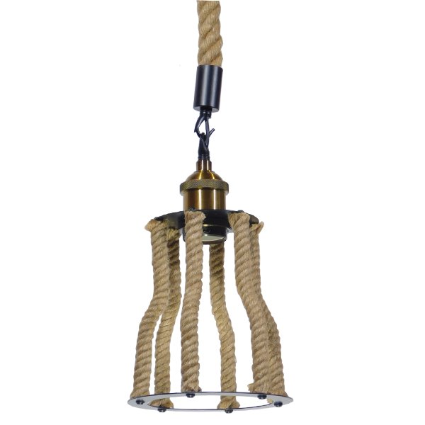 01186_00 GLOBOSTAR® LANTERN 01186 Vintage Κρεμαστό Φωτιστικό Οροφής με Ντουί 1 x E27 AC 220-240V IP20 - Μπεζ & Μαύρο - Μ15 x Π15 x Υ24cm - Image 1