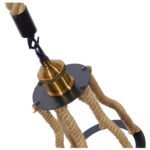 GLOBOSTAR® LANTERN 01186 Vintage Κρεμαστό Φωτιστικό Οροφής με Ντουί 1 x E27 AC 220-240V IP20 - Μπεζ & Μαύρο - Μ15 x Π15 x Υ24cm - Image 6