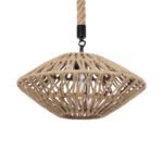 GLOBOSTAR® DOGMA 01187 Boho Κρεμαστό Φωτιστικό Οροφής με Ντουί 1 x E27 AC 220-240V IP20 - Μπεζ - Μ40 x Π40 x Υ20cm - Image 2