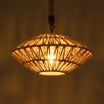 GLOBOSTAR® DOGMA 01187 Boho Κρεμαστό Φωτιστικό Οροφής με Ντουί 1 x E27 AC 220-240V IP20 - Μπεζ - Μ40 x Π40 x Υ20cm - Image 3