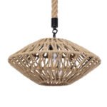GLOBOSTAR® DOGMA 01187 Boho Κρεμαστό Φωτιστικό Οροφής με Ντουί 1 x E27 AC 220-240V IP20 - Μπεζ - Μ40 x Π40 x Υ20cm - Image 5