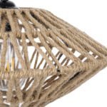 GLOBOSTAR® DOGMA 01187 Boho Κρεμαστό Φωτιστικό Οροφής με Ντουί 1 x E27 AC 220-240V IP20 - Μπεζ - Μ40 x Π40 x Υ20cm - Image 8