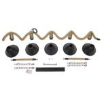 GLOBOSTAR® TYMEN 01190 Vintage Κρεμαστό Φωτιστικό Οροφής με Ντουί 5 x E27 AC 220-240V IP20 - Μαύρο & Μπεζ - Μ150 x Π22 x Υ23cm - Image 8