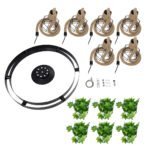 GLOBOSTAR® HELLET 01193 Vintage Κρεμαστό Φωτιστικό Οροφής με Ντουί 6 x E27 AC 220-240V IP20 - Μαύρο & Πράσινο - Μ72 x Π72 x Υ80cm - Image 19