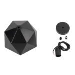 GLOBOSTAR® HEXAGON 01194 Μοντέρνο Κρεμαστό Φωτιστικό Οροφής με Ντουί 1 x E27 AC 220-240V IP20 - Μαύρο & Χρυσό - Μ25 x Π25 x Υ15cm - Image 11