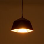 GLOBOSTAR® HEXAGON 01194 Μοντέρνο Κρεμαστό Φωτιστικό Οροφής με Ντουί 1 x E27 AC 220-240V IP20 - Μαύρο & Χρυσό - Μ25 x Π25 x Υ15cm - Image 3