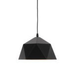 GLOBOSTAR® HEXAGON 01194 Μοντέρνο Κρεμαστό Φωτιστικό Οροφής με Ντουί 1 x E27 AC 220-240V IP20 - Μαύρο & Χρυσό - Μ25 x Π25 x Υ15cm - Image 5