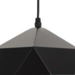 GLOBOSTAR® HEXAGON 01194 Μοντέρνο Κρεμαστό Φωτιστικό Οροφής με Ντουί 1 x E27 AC 220-240V IP20 - Μαύρο & Χρυσό - Μ25 x Π25 x Υ15cm - Image 9