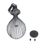 GLOBOSTAR® REA 01197 Μοντέρνο Κρεμαστό Φωτιστικό Οροφής με Ντουί 1 x E27 AC 220-240V IP20 - Μαύρο & Λευκό - Μ21 x Π21 x Υ40cm - Image 11