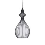 GLOBOSTAR® REA 01197 Μοντέρνο Κρεμαστό Φωτιστικό Οροφής με Ντουί 1 x E27 AC 220-240V IP20 - Μαύρο & Λευκό - Μ21 x Π21 x Υ40cm - Image 5