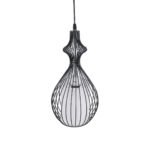 GLOBOSTAR® REA 01197 Μοντέρνο Κρεμαστό Φωτιστικό Οροφής με Ντουί 1 x E27 AC 220-240V IP20 - Μαύρο & Λευκό - Μ21 x Π21 x Υ40cm - Image 6