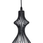 GLOBOSTAR® REA 01197 Μοντέρνο Κρεμαστό Φωτιστικό Οροφής με Ντουί 1 x E27 AC 220-240V IP20 - Μαύρο & Λευκό - Μ21 x Π21 x Υ40cm - Image 9