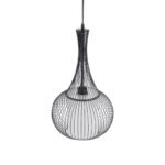 GLOBOSTAR® LILY 01198 Μοντέρνο Κρεμαστό Φωτιστικό Οροφής με Ντουί 1 x E27 AC 220-240V IP20 - Μαύρο & Λευκό - Μ30 x Π30 x Υ50cm - Image 5