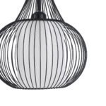 GLOBOSTAR® LILY 01198 Μοντέρνο Κρεμαστό Φωτιστικό Οροφής με Ντουί 1 x E27 AC 220-240V IP20 - Μαύρο & Λευκό - Μ30 x Π30 x Υ50cm - Image 7