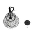 GLOBOSTAR® LILY 01199 Μοντέρνο Κρεμαστό Φωτιστικό Οροφής με Ντουί 1 x E27 AC 220-240V IP20 - Μαύρο & Λευκό - Μ31 x Π31 x Υ42cm - Image 11