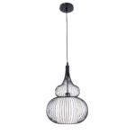 GLOBOSTAR® LILY 01199 Μοντέρνο Κρεμαστό Φωτιστικό Οροφής με Ντουί 1 x E27 AC 220-240V IP20 - Μαύρο & Λευκό - Μ31 x Π31 x Υ42cm - Image 4