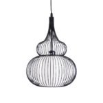 GLOBOSTAR® LILY 01199 Μοντέρνο Κρεμαστό Φωτιστικό Οροφής με Ντουί 1 x E27 AC 220-240V IP20 - Μαύρο & Λευκό - Μ31 x Π31 x Υ42cm - Image 5