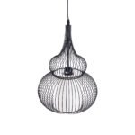 GLOBOSTAR® LILY 01199 Μοντέρνο Κρεμαστό Φωτιστικό Οροφής με Ντουί 1 x E27 AC 220-240V IP20 - Μαύρο & Λευκό - Μ31 x Π31 x Υ42cm - Image 6