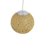GLOBOSTAR® OCEANA 01200 Boho Κρεμαστό Φωτιστικό Οροφής με Ντουί 1 x E27 AC 220-240V IP20 - Μπεζ - Μ20 x Π20 x Υ20cm - Image 7