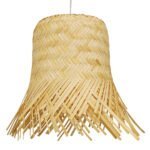 GLOBOSTAR® HAWAII 01201 Boho Κρεμαστό Φωτιστικό Οροφής με Ντουί 1 x E27 AC 220-240V IP20 - Μπεζ - Μ28 x Π28 x Υ25cm