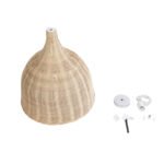 GLOBOSTAR® BAHAMAS 01203 Boho Κρεμαστό Φωτιστικό Οροφής με Ντουί 1 x E27 AC 220-240V IP20 - Μπεζ - Μ45 x Π45 x Υ47cm - Image 11