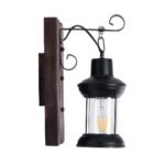 GLOBOSTAR® BRASRA 01204 Vintage Φωτιστικό Τοίχου - Απλίκα με Ντουί 1 x E27 AC 220-240V IP20 - Καφέ & Μαύρο - Μ15 x Π20 x Υ30cm - Image 5