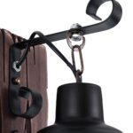 GLOBOSTAR® BRASRA 01204 Vintage Φωτιστικό Τοίχου - Απλίκα με Ντουί 1 x E27 AC 220-240V IP20 - Καφέ & Μαύρο - Μ15 x Π20 x Υ30cm - Image 7