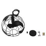 GLOBOSTAR® EARTH 01205 Vintage Κρεμαστό Φωτιστικό Οροφής με Ντουί 1 x E27 AC 220-240V IP20 - Μαύρο - Μ30 x Π30 x Υ30cm - Image 9