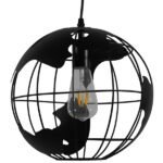 GLOBOSTAR® EARTH 01205 Vintage Κρεμαστό Φωτιστικό Οροφής με Ντουί 1 x E27 AC 220-240V IP20 - Μαύρο - Μ30 x Π30 x Υ30cm - Image 3