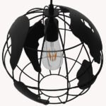 GLOBOSTAR® EARTH 01205 Vintage Κρεμαστό Φωτιστικό Οροφής με Ντουί 1 x E27 AC 220-240V IP20 - Μαύρο - Μ30 x Π30 x Υ30cm - Image 5