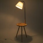 GLOBOSTAR® TIFFANY 01206 Μοντέρνο Επιδαπέδιο Φωτιστικό με Ντουί 1 x E27 AC 220-240V IP20 - Μπεζ & Λευκό - Μ28 x Π28 x Υ140cm - Image 9