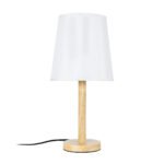 GLOBOSTAR® NAPHIE 01208 Κλασικό Επιτραπέζιο Φωτιστικό Πορτατίφ με Ντουί 1 x E27 AC 220-240V IP20 - Μπεζ & Λευκό - Μ21 x Π21 x Υ42cm - Image 4