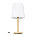 GLOBOSTAR® NAPHIE 01208 Κλασικό Επιτραπέζιο Φωτιστικό Πορτατίφ με Ντουί 1 x E27 AC 220-240V IP20 - Μπεζ & Λευκό - Μ21 x Π21 x Υ42cm - Image 5