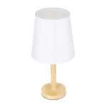 GLOBOSTAR® NAPHIE 01208 Κλασικό Επιτραπέζιο Φωτιστικό Πορτατίφ με Ντουί 1 x E27 AC 220-240V IP20 - Μπεζ & Λευκό - Μ21 x Π21 x Υ42cm - Image 6