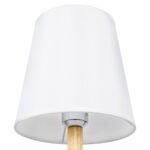 GLOBOSTAR® NAPHIE 01208 Κλασικό Επιτραπέζιο Φωτιστικό Πορτατίφ με Ντουί 1 x E27 AC 220-240V IP20 - Μπεζ & Λευκό - Μ21 x Π21 x Υ42cm - Image 8