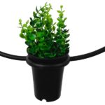 GLOBOSTAR® FLOWERPOT 10001210 Μοντέρνο Κρεμαστό Φωτιστικό Οροφής με Ντουί 1 x E27 AC 220-240V IP20 - Μαύρο & Πράσινο - Μ27 x Π27 x Υ40cm - Image 7