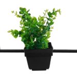 GLOBOSTAR® FLOWERPOT 10001211 Μοντέρνο Κρεμαστό Φωτιστικό Οροφής με Ντουί 1 x E27 AC 220-240V IP20 - Μαύρο & Πράσινο - Μ30 x Π30 x Υ30cm - Image 7