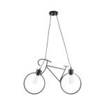 GLOBOSTAR® BIKE 01213 Vintage Κρεμαστό Φωτιστικό Οροφής με Ντουί 2 x E27 AC 220-240V IP20 - Μαύρο - Μ67 x Π3.5 x Υ41cm - Image 4