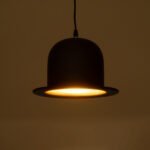 GLOBOSTAR® CHARLO 01214 Vintage Κρεμαστό Φωτιστικό Οροφής με Ντουί 1 x E27 AC 220-240V IP20 - Μαύρο & Χρυσό - Μ26 x Π26 x Υ16cm - Image 3