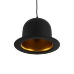 GLOBOSTAR® CHARLO 01214 Vintage Κρεμαστό Φωτιστικό Οροφής με Ντουί 1 x E27 AC 220-240V IP20 - Μαύρο & Χρυσό - Μ26 x Π26 x Υ16cm - Image 6