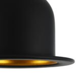 GLOBOSTAR® CHARLO 01214 Vintage Κρεμαστό Φωτιστικό Οροφής με Ντουί 1 x E27 AC 220-240V IP20 - Μαύρο & Χρυσό - Μ26 x Π26 x Υ16cm - Image 9