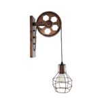 GLOBOSTAR® RYDON 01216 Vintage Φωτιστικό Τοίχου - Απλίκα με Ντουί 1 x E27 AC 220-240V IP20 - Χάλκινο Εφέ Σκουριάς - Μ15 x Π24 x Υ70cm - Image 4