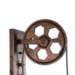 GLOBOSTAR® RYDON 01216 Vintage Φωτιστικό Τοίχου - Απλίκα με Ντουί 1 x E27 AC 220-240V IP20 - Χάλκινο Εφέ Σκουριάς - Μ15 x Π24 x Υ70cm - Image 6