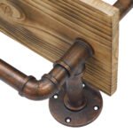 GLOBOSTAR® ENIMAS 01217 Vintage Φωτιστικό Τοίχου - Απλίκα με Ντουί 2 x E27 AC 220-240V IP20 - Χάλκινο & Καφέ - Μ65 x Π23 x Υ76cm - Image 7