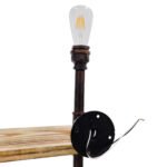 GLOBOSTAR® ENIMAS 01217 Vintage Φωτιστικό Τοίχου - Απλίκα με Ντουί 2 x E27 AC 220-240V IP20 - Χάλκινο & Καφέ - Μ65 x Π23 x Υ76cm - Image 8