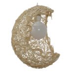 GLOBOSTAR® CRESCENT 01222 Vintage Κρεμαστό Φωτιστικό Οροφής με Ντουί 1 x E27 AC 220-240V IP20 - Μπεζ - Μ30 x Π20 x Υ35cm - Image 4