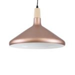 GLOBOSTAR® FELICITA 01223 Μοντέρνο Κρεμαστό Φωτιστικό Οροφής με Ντουί 1 x E27 AC 220-240V IP20 - Χάλκινο & Λευκό - Μ40 x Π40 x Υ30cm - Image 2