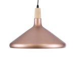 GLOBOSTAR® FELICITA 01223 Μοντέρνο Κρεμαστό Φωτιστικό Οροφής με Ντουί 1 x E27 AC 220-240V IP20 - Χάλκινο & Λευκό - Μ40 x Π40 x Υ30cm - Image 5